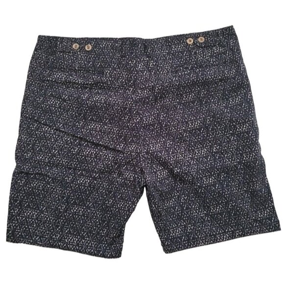 Oxford Lads Men’s Navy Print Patterned Cotton Stretch Walk Shorts Size 38 NWT - Picture 2 of 12